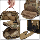 Тактичний рюкзак армійський 6л, (28х18х13 см) Oxford 600D, B14, Камуфляж - зображення 7
