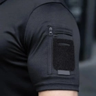 Чоловічі футболки поло з коротким рукавом для військових тактичні Чорний XL - зображення 4