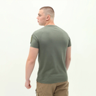 Чоловічі футболки з коротким рукавом для військових з липучками на рукавах Оливковий L - зображення 6