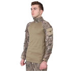 Чоловіча тактична сорочка з довгим рукавом камуфляжна військова для армії ЗСУ Хакі камуфляж XL - зображення 3