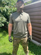Чоловічі футболки поло з коротким рукавом для військових тактичні Хакі S - зображення 2