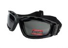 Защитные тактические очки Global Vision стрелковые очки маска с уплотнителем Trip черные (1ТРИП-20) - изображение 3