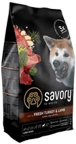 Сухий корм для собак великих порід Savory зі свіжим м'ясом індички та ягняти
