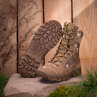 Літні черевики берци Койот чоловіче взуття 43 з натуральної гідрофобної шкіри прошарпані зі зносостійкою не ковзною підошвою для кемпінгу походів польові - зображення 5