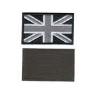 Шеврон патч на липучке Флаг Британский черно-белый, 5см*8см, Светлана-К