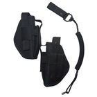 Кобура Harlan для ПМ із системою кріплення Molle з кишенею для магазину чорна + тренчик шнур страхувальний - зображення 1