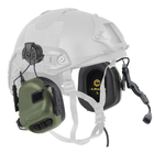 Наушники тактичні активні з мікрофоном Earmor на шолом Earmor M32H MOD3 Helmet Version | Ranger Green - зображення 1