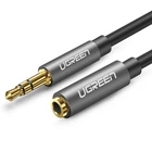 Кабель UGREEN AV118 3.5mm Male to 3.5mm Female 1m Gray (10592)