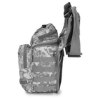 Однолямочная армейская сумка 25x20x11 см черная 50437 - изображение 3