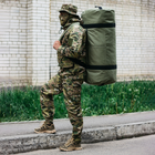 Сумка-баул-рюкзак, баул армейский Оксфорд 120 л тактический баул, олива - зображення 1