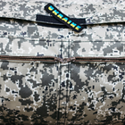 Сумка-баул-рюкзак, баул армійський Оксфорд тактична на 100 л Піксель із клапаном - зображення 9
