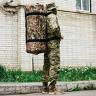 Сумка-баул-рюкзак, армійський баул Cordura 120 л тактичний баул, тактичний баул-рюкзак, мультикам - зображення 2