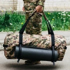 Сумка-баул-рюкзак, армійський баул Cordura 120 л тактичний баул, мультикам з кріпленням для каремату та саперної лопати. - зображення 5