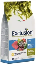 Полнорационный сухой корм Exclusion Adult Tuna Medium Breed с тунцем для взрослых собак средних пород