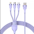 Універсальний кабель Baseus CASS040005 Flash Series Ⅱ 3-в-1 для швидкої зарядки і передачі даних, 66W, 1.2 м, Purple
