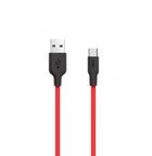 Кабель Hoco X21 Silicone USB to Type-C 1 m black/red