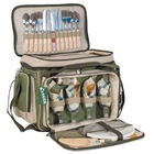 Набор для пикника в сумке с термоотделом Ranger Rhamper на 4 человек Green-Beige (RA9901)