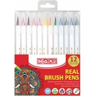 Фломастеры Maxi кисточки REAL BRUSH, 12 цветов, линия 0,5-6 мм (MX15232)