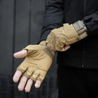Тактичні Військові Рукавички Без Пальців Для Військових Койот Tactical Gloves PRO Coyot XL Безпалі Армійські Штурмові - зображення 7