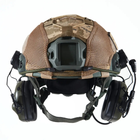 Каска шлем тактический + Активные Навушники EARMOR M32H Кавер Пиксель "FAST NIJ IIIA" Кевларовый баллистический Хаки - изображение 10