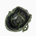 Каска шлем тактический + Активные Навушники EARMOR M32H Кавер Мультикам "FAST NIJ IIIA" кевларовый баллистический Черный - изображение 11