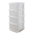 Комод пластиковый на 4 ящика R-Plastic "Компакт Плюс", Белый