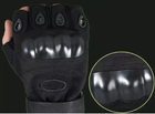 Тактические перчатки беспалые Oakley XL черные - изображение 2