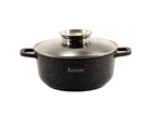 Кастрюля круглая 3,2 л Zauberg Черный Мрамор 0322-BL 0010209