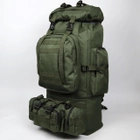 Рюкзак тактический 90л с сумкой-органайзером Oxford 800D Олива - изображение 1