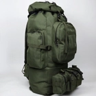 Рюкзак тактичний 90л із сумкою-органайзером Oxford 800D Олива - зображення 5