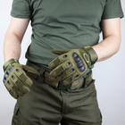 Тактические рукавицы Oakley полнопалые размер XL Олива - изображение 5