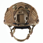 Каска шлем тактический защита | Кавер Мультикам "FAST NIJ IIIA" баллистический шлем кевларовый Койот - изображение 4