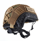 Каска шлем тактический защита | Кавер Піксель "FAST NIJ IIIA" баллистический шлем кевларовый Чорний | Black - зображення 9