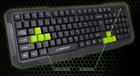 Клавіатура дротова Esperanza Aspis EGK102 USB Black/Green (EGK102G) - зображення 2