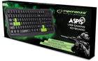Клавіатура дротова Esperanza Aspis EGK102 USB Black/Green (EGK102G) - зображення 3