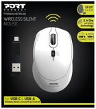 Mysz PORT Designs Office PRO Silent Wireless/USB White (900714) - obraz 4