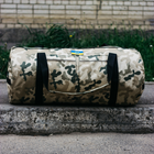 Рюкзак-сумка-баул военная, баул армейский Оксфорд 120 л тактический баул песочный мультикам. - изображение 7