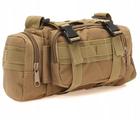Тактична армійська чоловіча сумка Edibazzar Molle Combat Sachet 8935003599058 койот - зображення 1