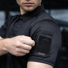 Мужская футболка поло с коротким рукавом для военных тактическая Черный XXL - изображение 4