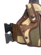 Тактична кобура для пістолета підсумок армійський для зброї на ногу Камуфляж коричневий - зображення 8