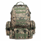 Рюкзак тактический военный с подсумками 55 л Tactical Backpack B08 Пиксель - изображение 1