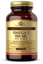 Риб'ячий жир, Омега-3 потрійної сили Solgar Omega-3 (EPA & DHA) 950 мг, 50 капсул (98765832595)