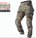 Тактичні штани G3 COMBAT PANTS MULTICAM бойові армійські штани мультикам з наколінниками та спандекс вставками р.S