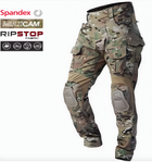 Тактичні штани G3 COMBAT PANTS MULTICAM бойові армійські штани мультикам з наколінниками та спандекс вставками р.L - зображення 1