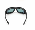 Захисні військові тактичні окуляри з діоптріями Daisy C6 Black + 4 комплекти лінз - зображення 7