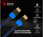 Kabel Savio GCL-02 HDMI v2.0, 1.8 m Niebieski - obraz 8