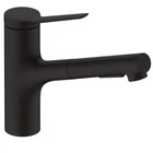 Змішувач для кухні Hansgrohe Zesis M33 150 2jet з витяжним виливом sBox Lite, Matt Black (74803670)