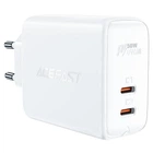 Мережевий зарядний пристрій acefast a29 pd50w gan (usb-c+usb-c) dual port charger white