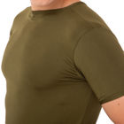 Летняя футболка мужская тактическая компрессионная Jian 9193 размер M (46-48) Оливковая (Olive) - изображение 3