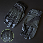 Тактичні рукавички із закритими пальцями Рукавички для військових TACTICAL Поліестер Кожзам Чорний (BC-8795) L - зображення 1